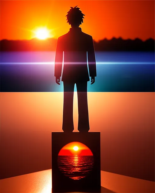 A beautiful sunset a coded sun, - Free AI Photo Generator - starryai