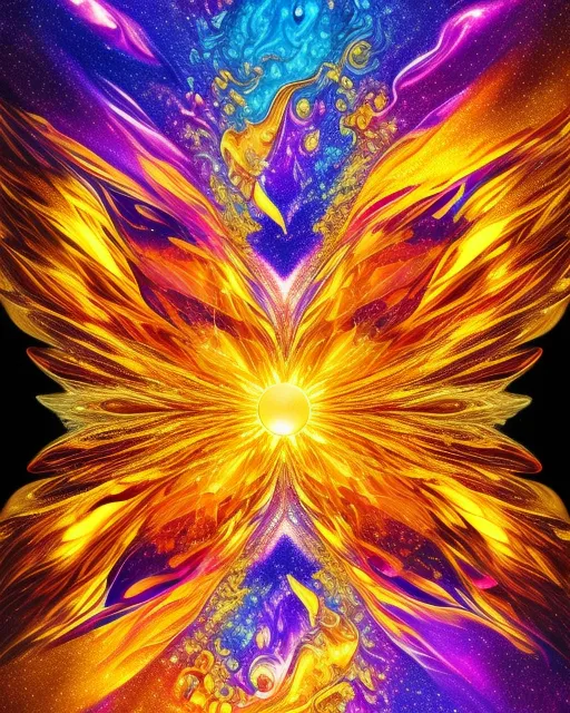 A splash golden Angel healing - Free AI Photo Generator - starryai