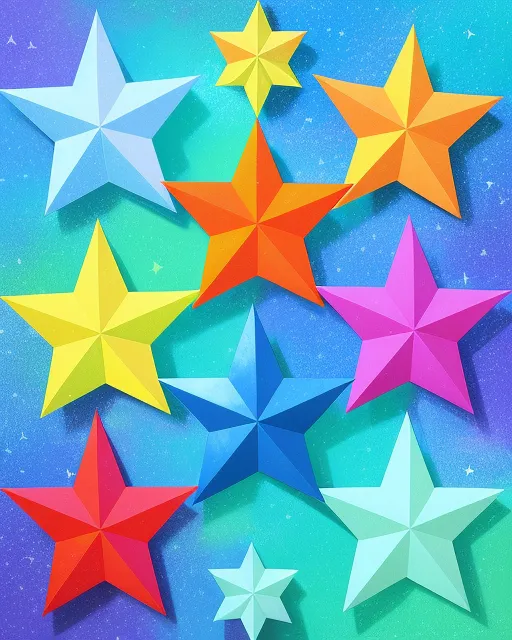 Colorful Star Shapes 