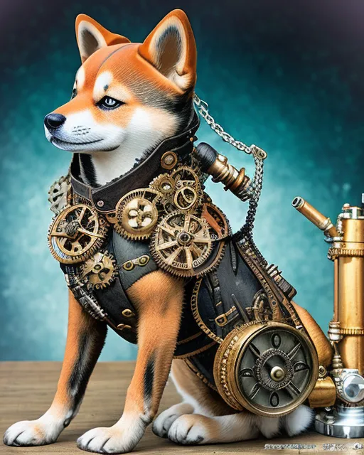 Steampunk Shiba inu 