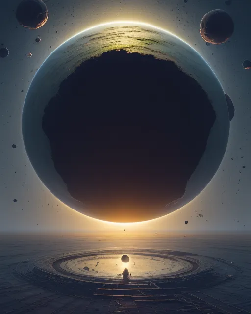 A black hole eats earth, digital - Free AI Photo Generator - starryai