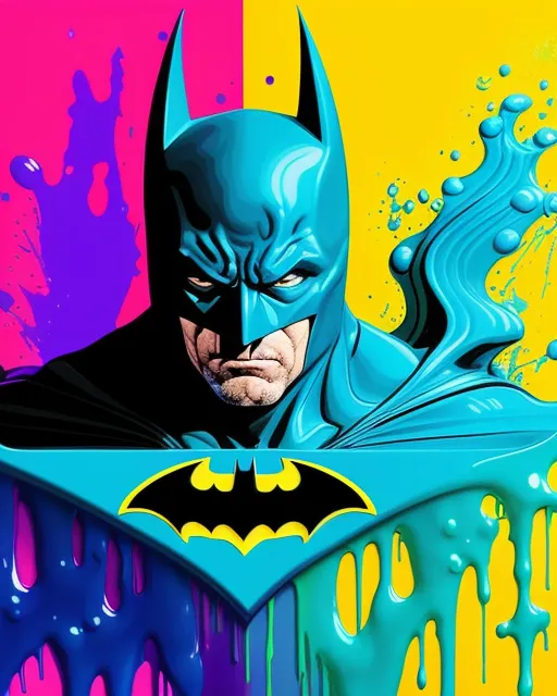 a liquid paint batman, splash 8k - Free AI Photo Generator - starryai