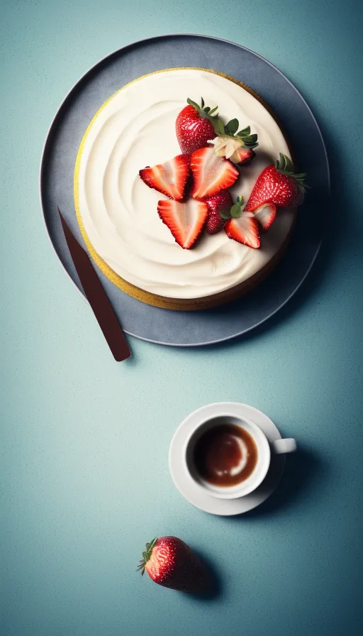 Beautiful cake coffee vanilla , - AI Photo Generator - starryai