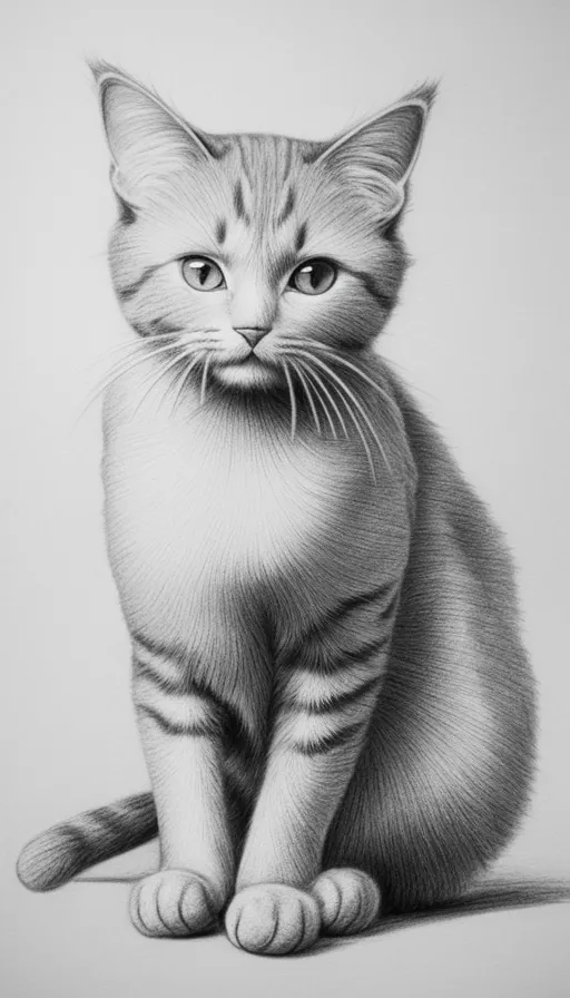 Cat Graphite Diagramatic drawing cat, graphite - Free AI Photo Generator - starryai