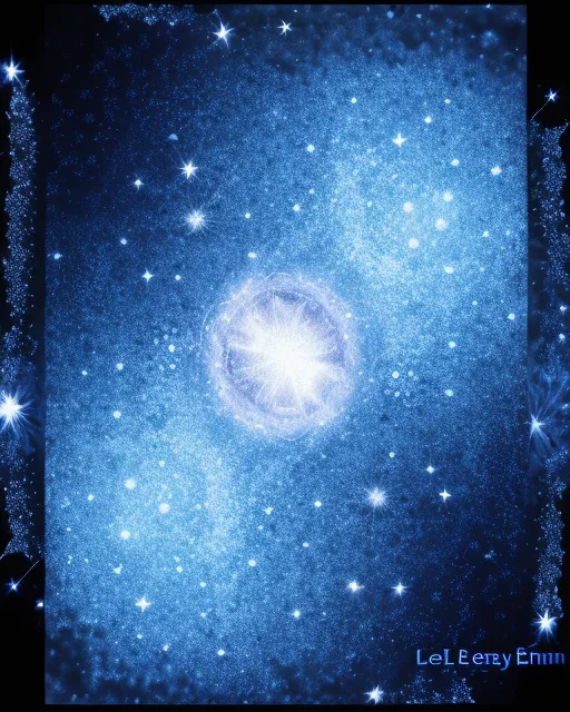 Blue intricate galaxy ordained , - Free AI Photo Generator - starryai