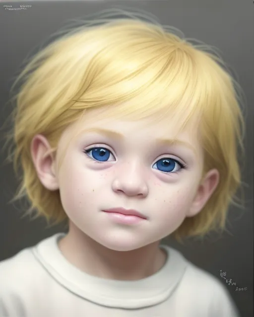 a close up of a child with blonde hair, photorealistic digital painting, photorealistic digital arts, hyperrealistic digital painting, hyper realistic digital painting, ultra realistic digital painting, realistic digital painting, photorealistic digital art, highly detailed digital painting, realistic illustrative painting, detailed realism painting, detailed realistic painting, 64 bit realistic painting, photorealistic portrait, realistic detailed painting