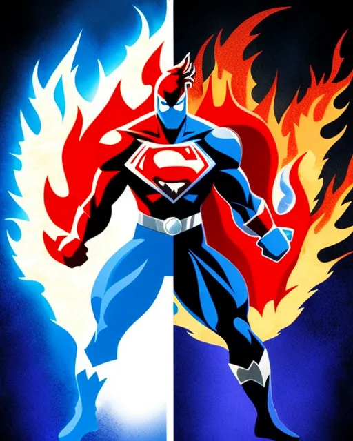 Superhero. fire and ice powers