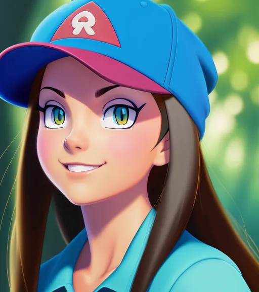 pokemon girl , cartoon ,portrait - AI Photo Generator - starryai