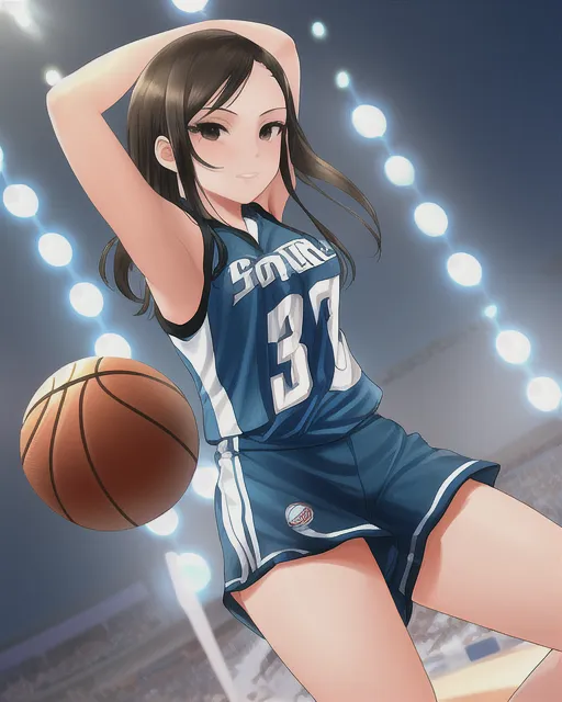 Sports girl, basketball star, beautiful girl