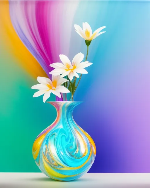 flower vase drawing realistic