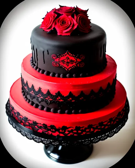 How beautiful is this red and black cake🍰 #sugarysweetsbyarmi #homeba... |  TikTok