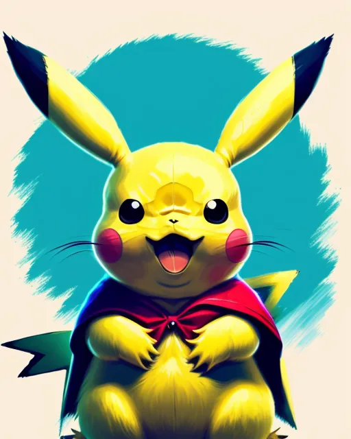 Pikachu, cinematic, digital art, SFX