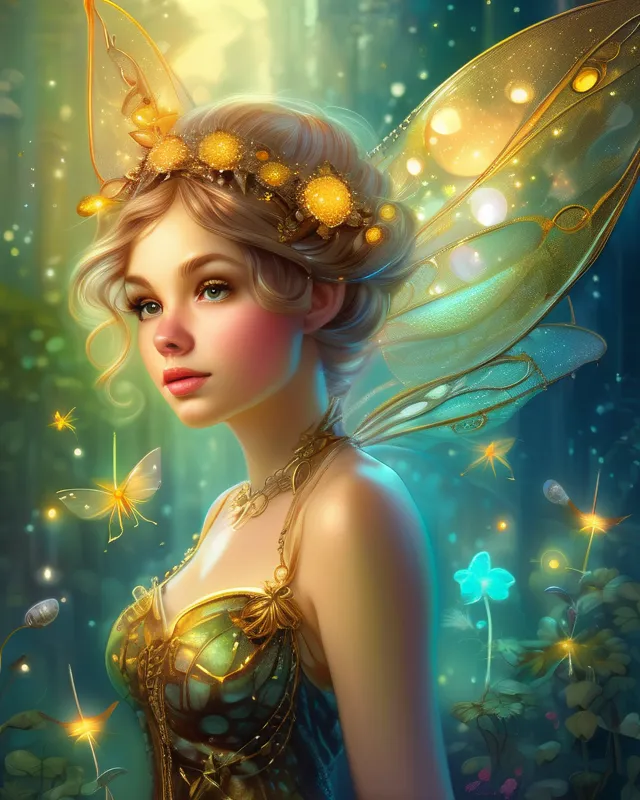 Insanely Detailed Steampunk Tinkerbell - Ai Photo Generator - Starryai