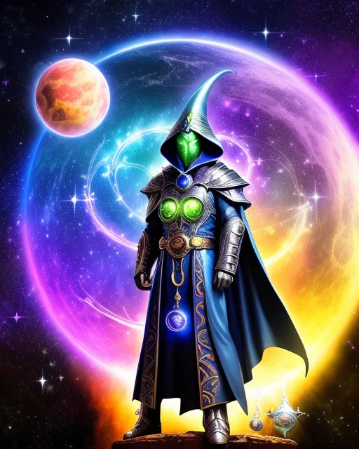 (Alien wizard) highly illustrated, 4K - AI Photo Generator - starryai