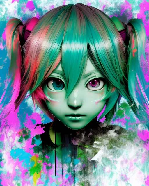 Anime art very beautiful Hatsune miku - AI Photo Generator - starryai