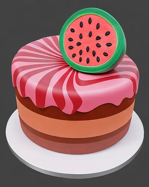A delicious birthday cake made - Free AI Photo Generator - starryai