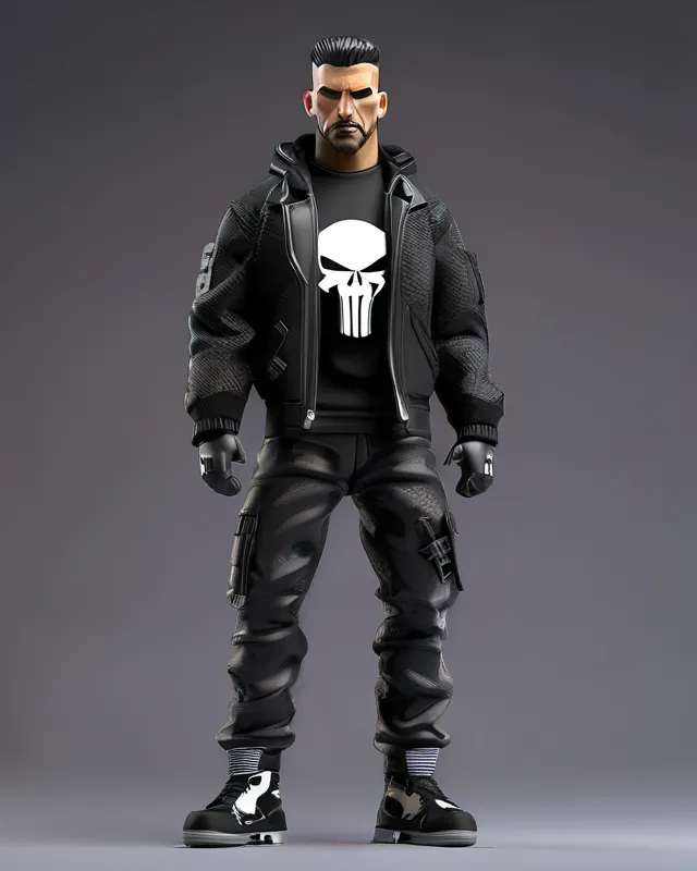 The punisher, Urban style, in streetwear, Action figure, Art Toy, Hypebeast, Trending On Artstation 