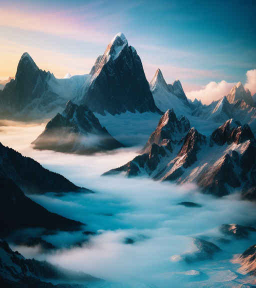 Ice mountains - Free AI Photo Generator - starryai