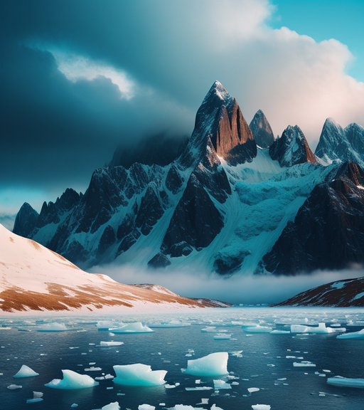 Ice mountains - Free AI Photo Generator - starryai