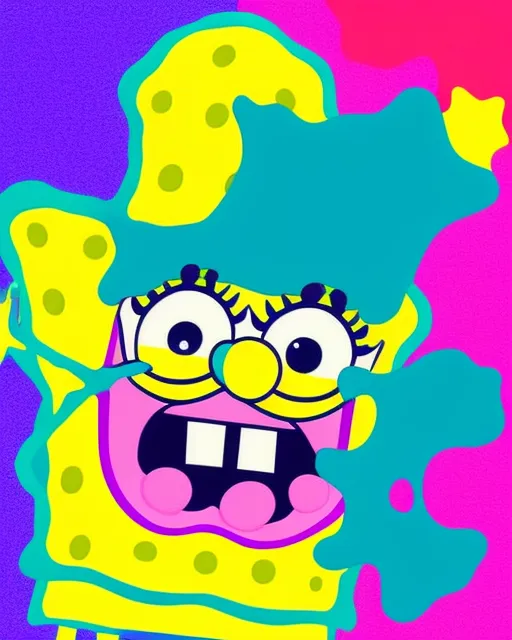 Spongebob Abstract SpongeBob Patrick. Abstract art. - Free AI Photo Generator - starryai
