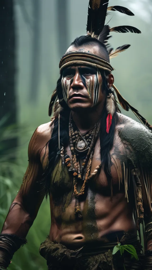 Native American Warrior Body Paint