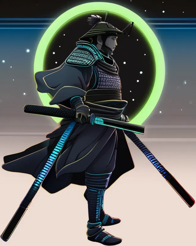 Glowstick samurai