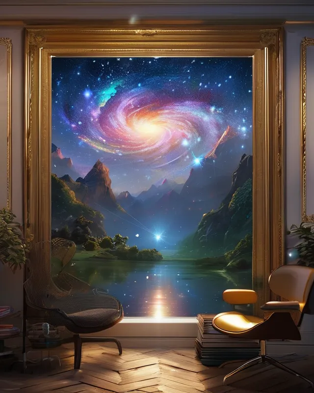 universe from our living room - Free AI Photo Generator - starryai