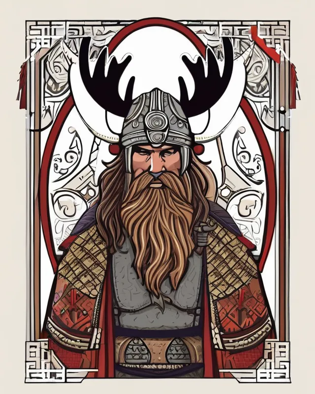 Viking moose warrior