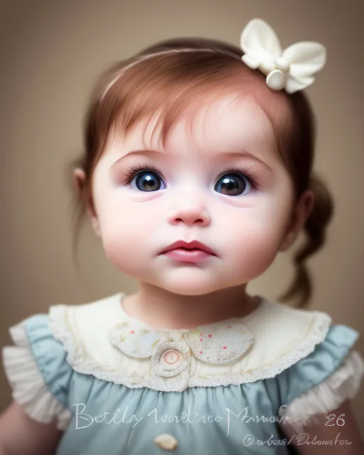 Beautiful digital portrait of baby belle 