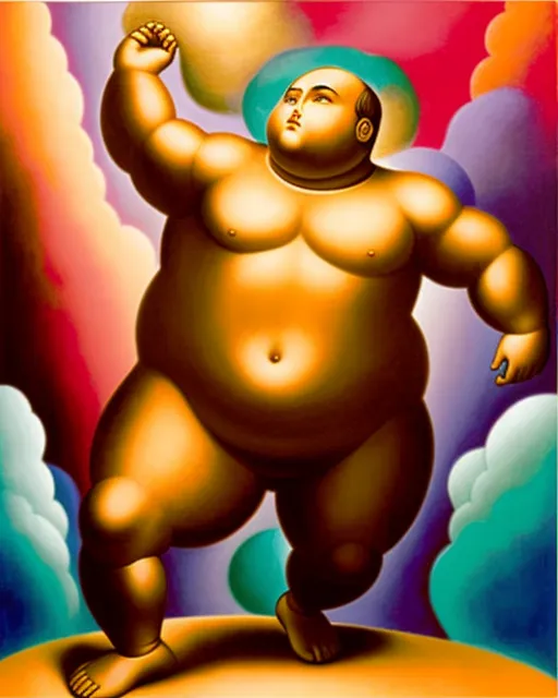 A fractal aura surrounding the Hero , Botero