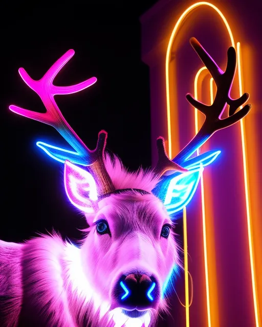 Neon reindeer (2)