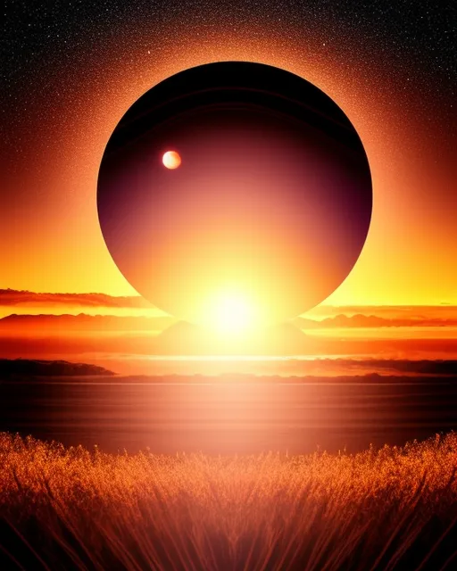 Random Sunset Generator Galaxy sunset - Free AI Photo Generator - starryai