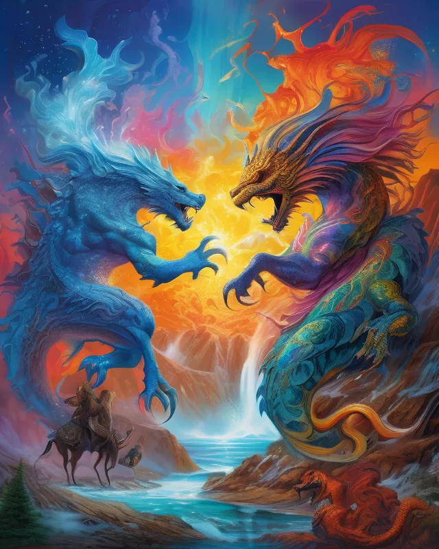 Blue Dragon - Free AI Photo Generator - starryai