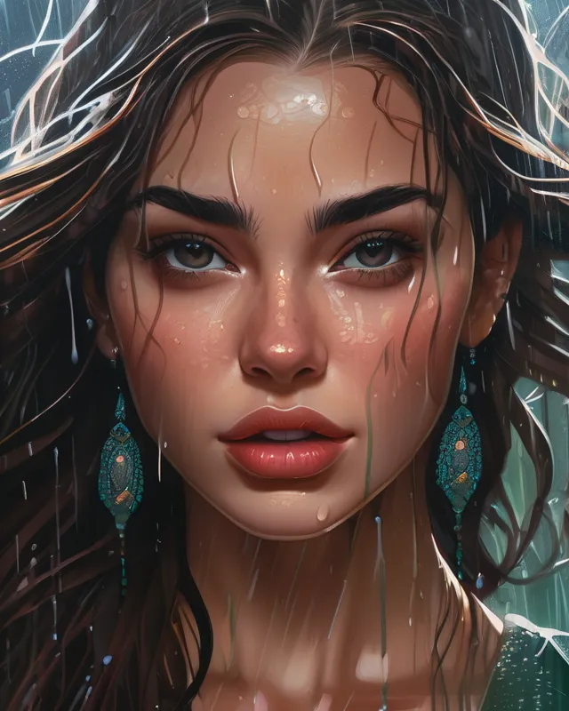 Return Rainy Day Woman - Free AI Photo Generator - starryai