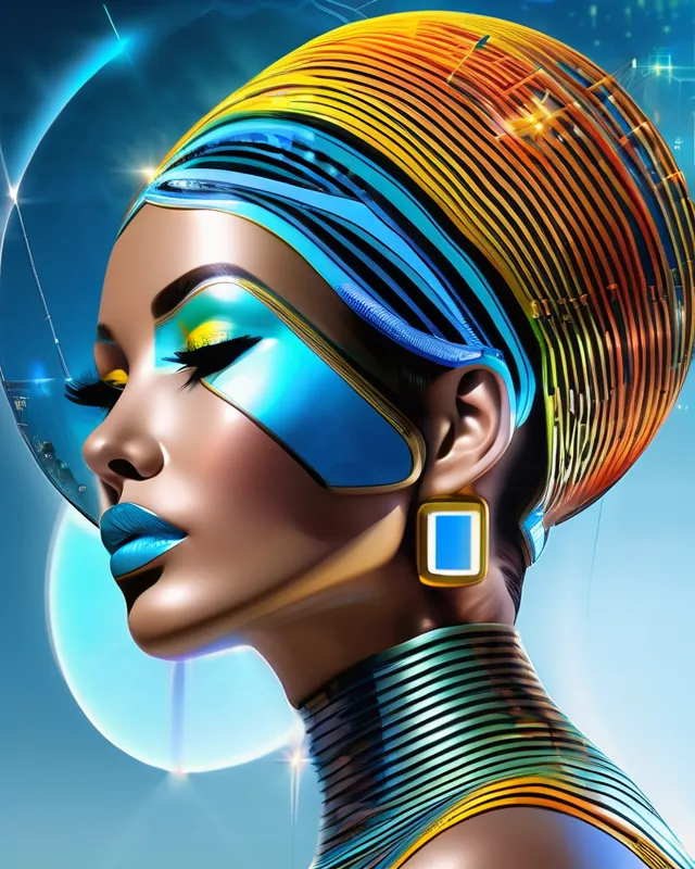 Beautiful lady from alien planet - Free AI Photo Generator - starryai