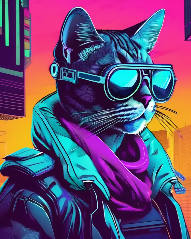 Cyberpunk cat