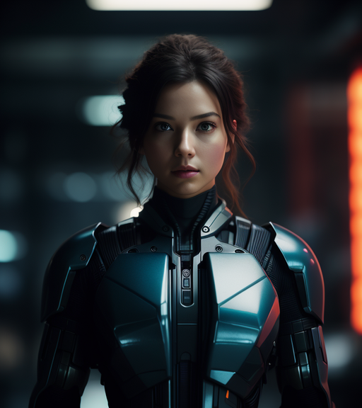 Female Robocop? - AI Photo Generator - starryai