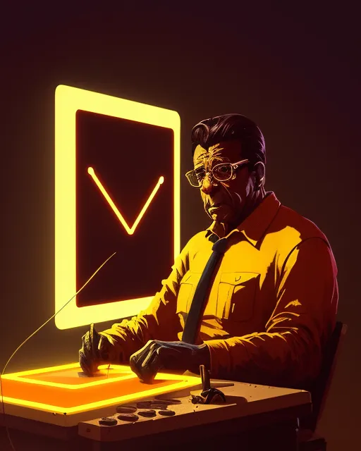 Ronald Reagan Playing Vectrex You Ve Ai Photo Generator Starryai