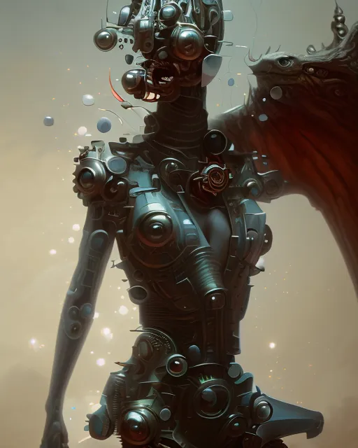 Terrifying clockwork cyborg demon - Free AI Photo Generator - starryai