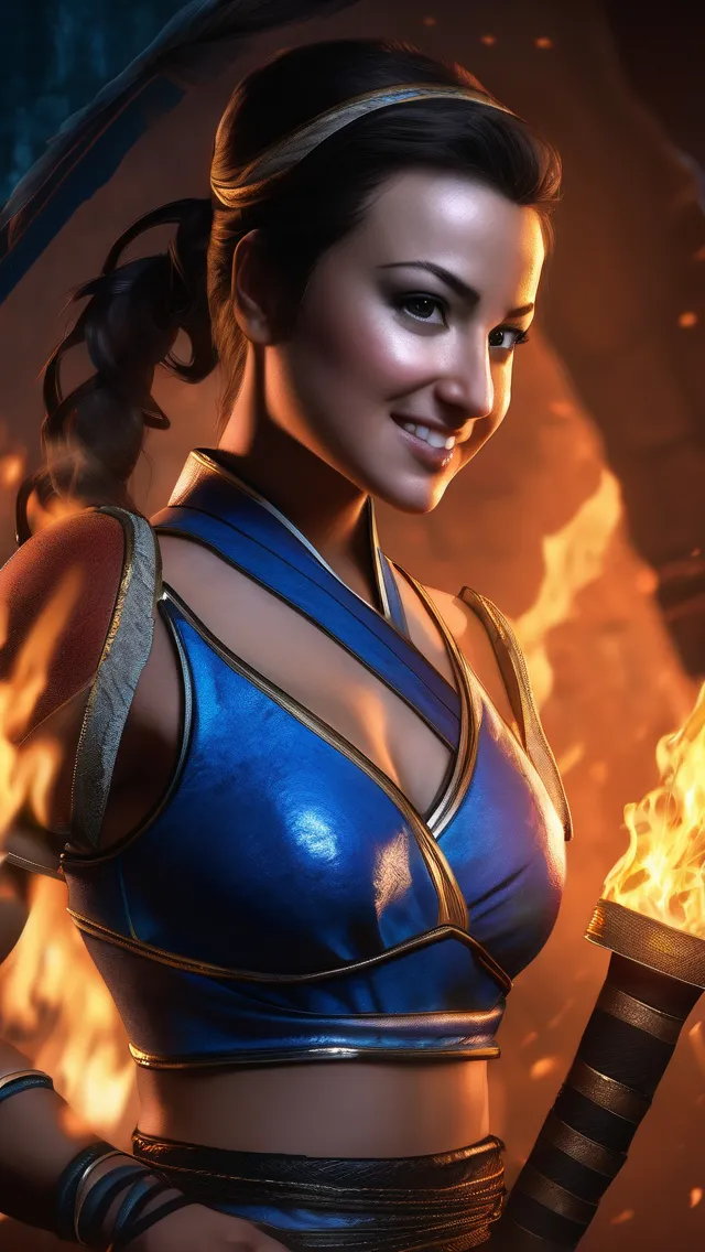 Kitana Wins! Flawless Victory! 3D Render