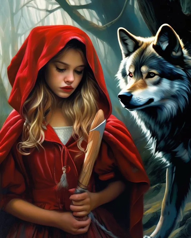 Who afraid Big Bad Wolf - AI Photo Generator - starryai