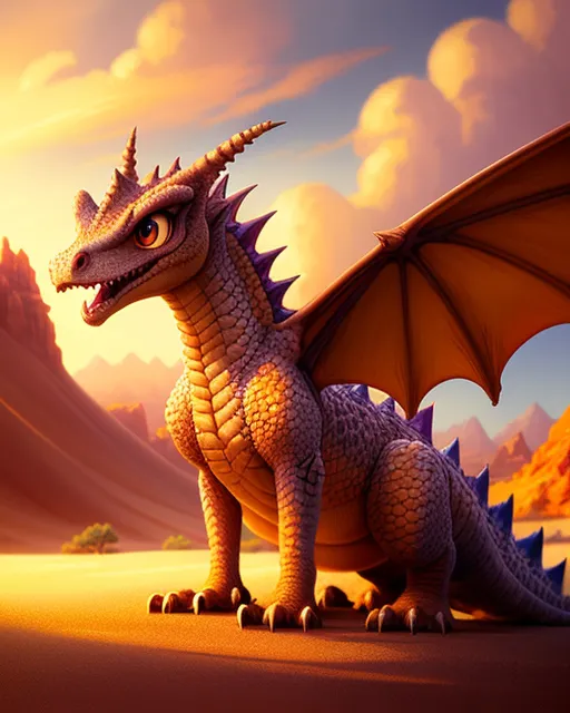 pixar style beautiful desert big - Free AI Photo Generator - starryai