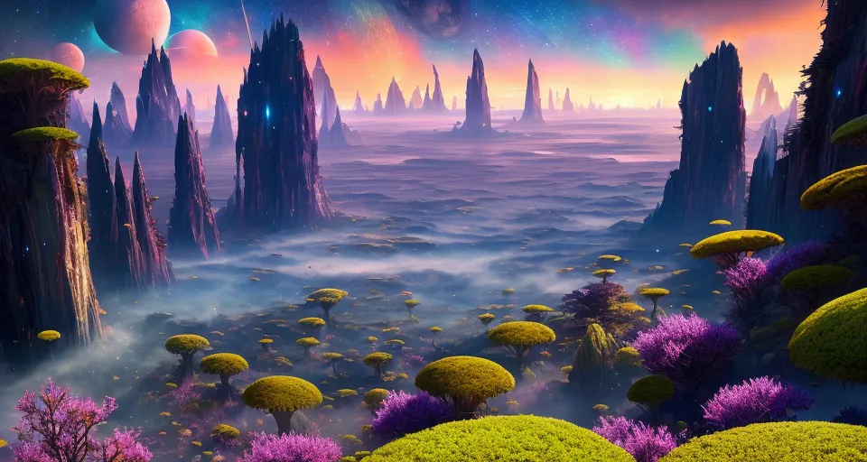 Alien world v1 - Free AI Photo Generator - starryai