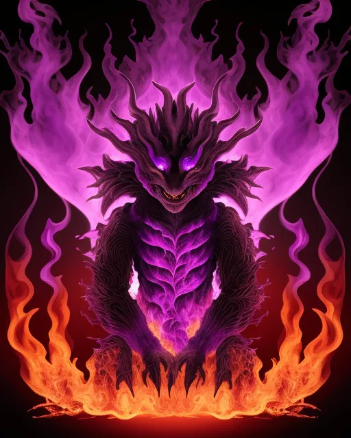 creature made of purple flames