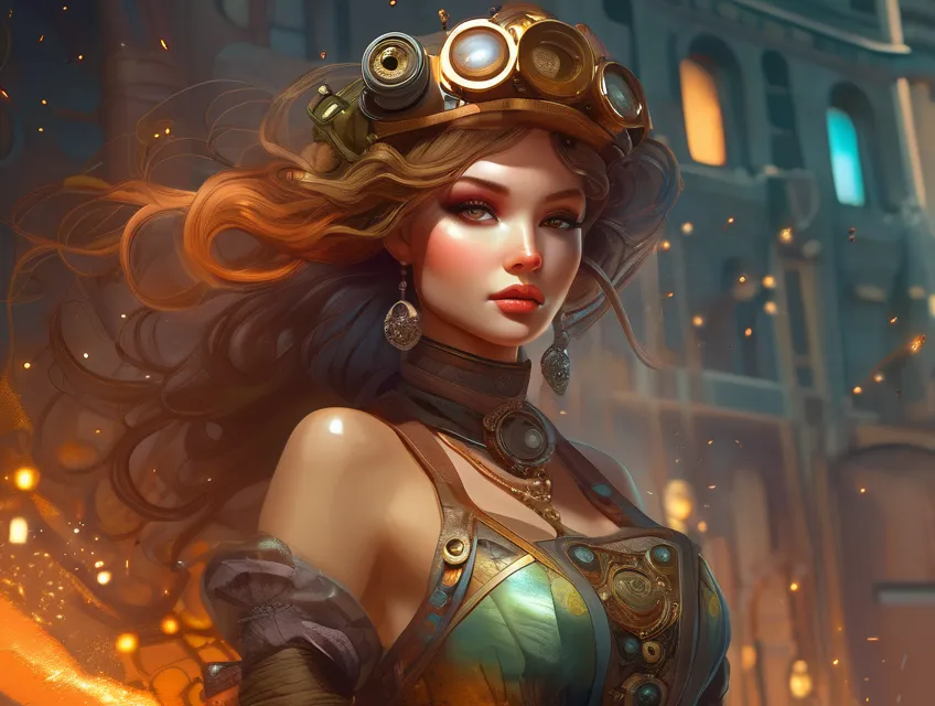 steampunk character concept art