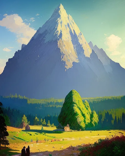 A mountain shaped like a giant human. - AI Photo Generator - starryai