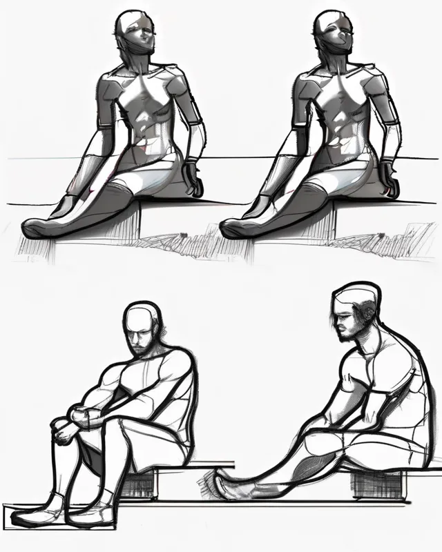 How to draw sitting poses｜TikTok Search