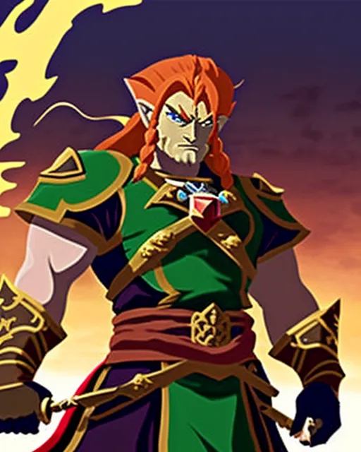 Ganon/Ganondorf presented as a He - Free AI Photo Generator - starryai