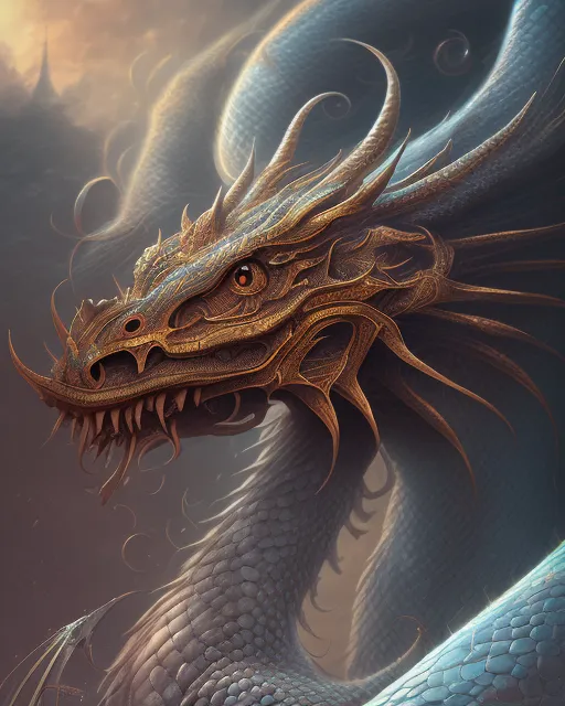Chinese spirit dragon, extreme art, - AI Photo Generator - starryai