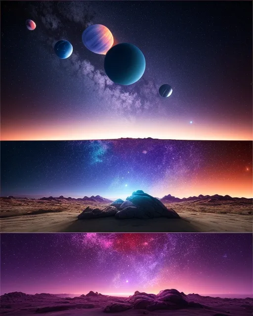 Unique Intergalactic Space night - Free AI Photo Generator - starryai